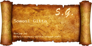 Somosi Gitta névjegykártya